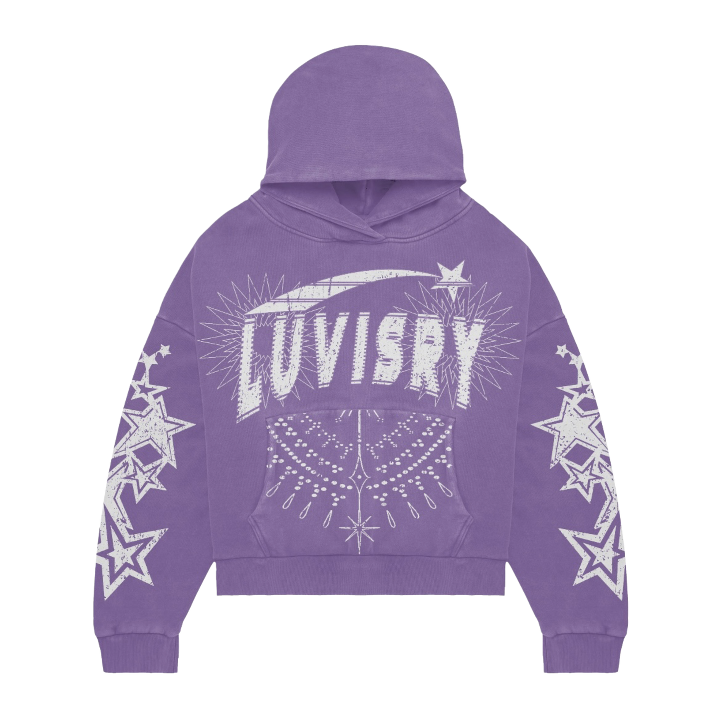 Purple LUV Rhinestone Hoodie
