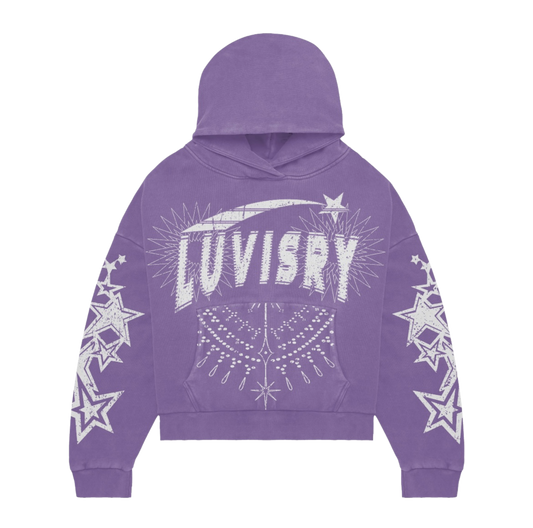 Purple LUV Rhinestone Hoodie